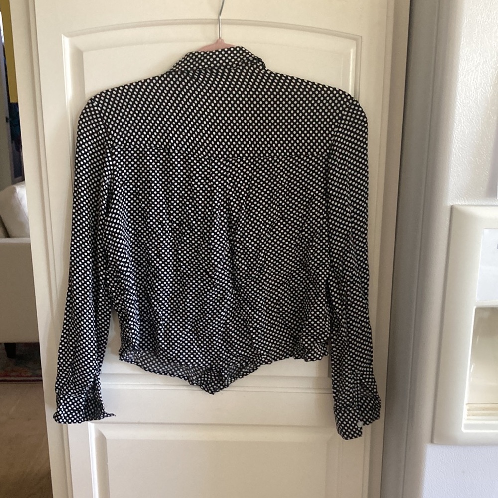 Cooperative Collared Button Down Black And White … - image 3